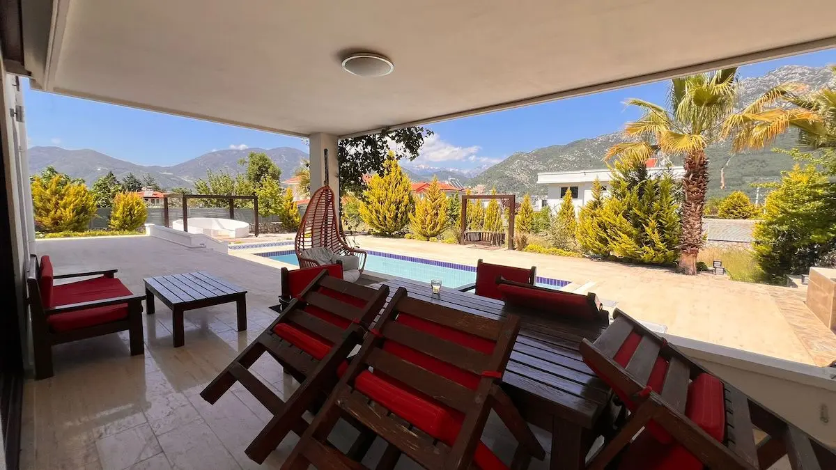 Shaded terrace